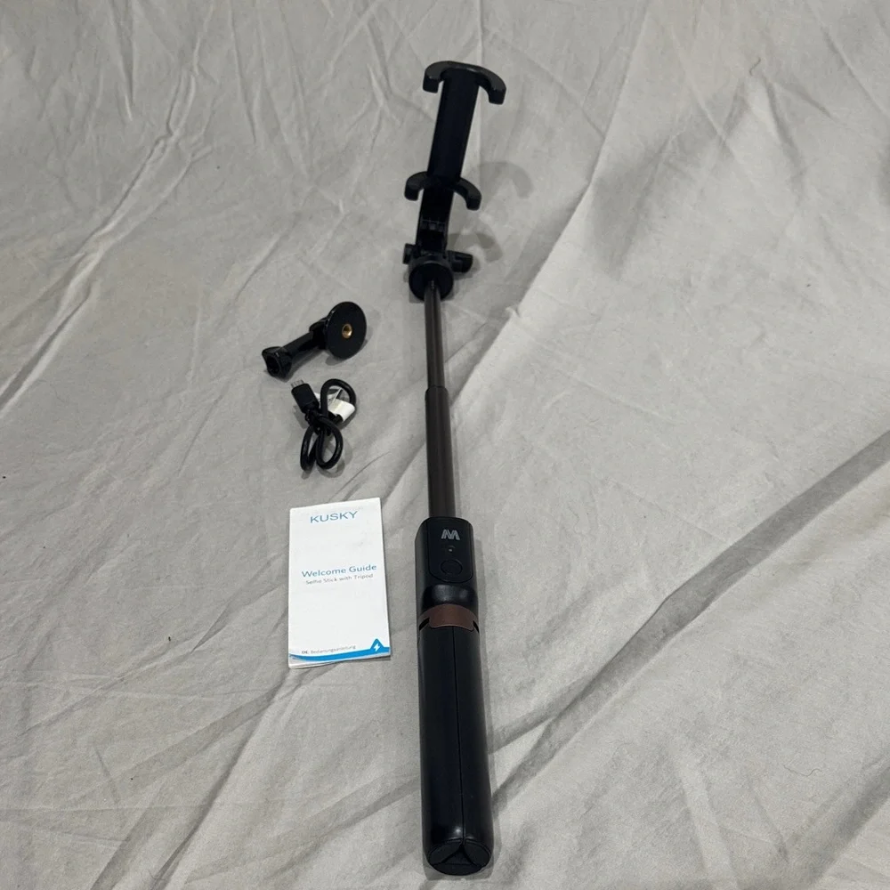 Kusky Black Selfie Stick with Tripod and Remote
